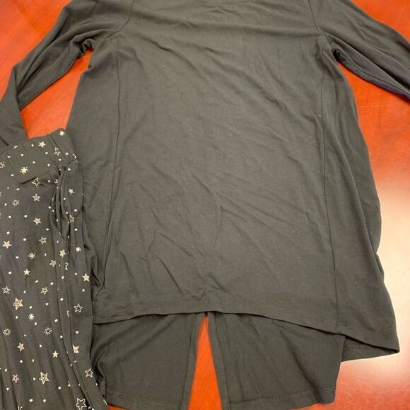 AnyBody Black Stars Pajama Set sz XS NWOT - Picture 2 of 6